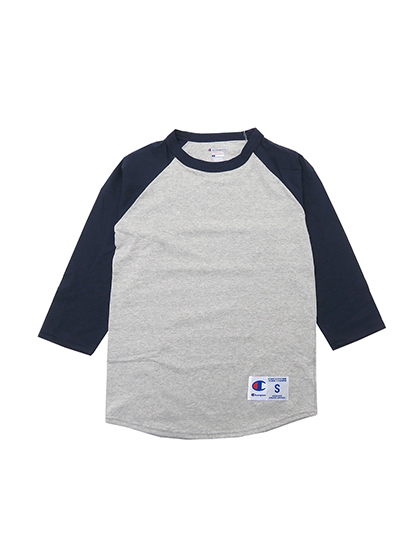 챔피온_ 3/4 Sleeve Raglan Baseball T-Shirt [Grey/Navy]