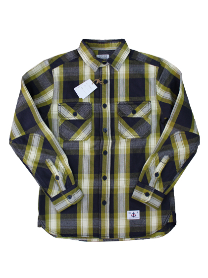 데님인디고마스터_ Don Heavy Flannel CPO Shirt [Yellow]