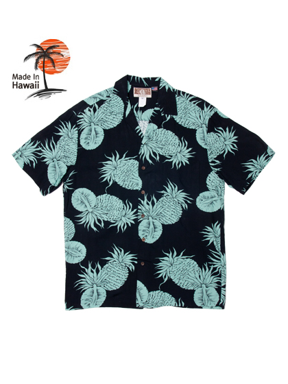 하와이안셔츠_ 258.097 Hawaii Shirts “Nice Pineapples” [Jade]