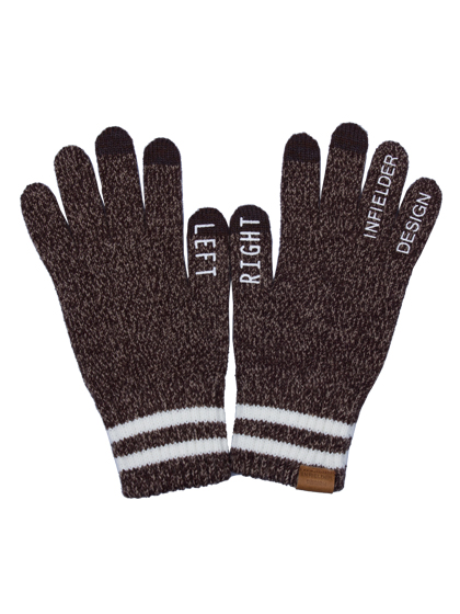 인필더디자인_ Right Left Gloves [Brown/White]
