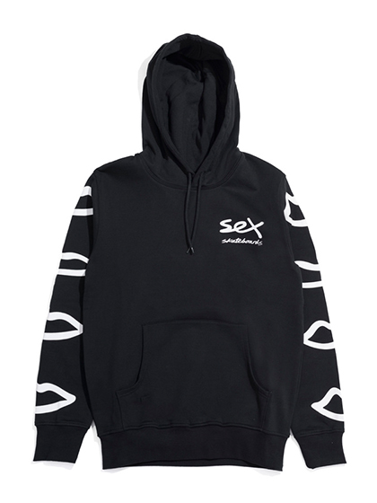 [섹스스케이트보드] Sex Skateboards - Sleeve Logo Hooded Sweatshirt [Black]