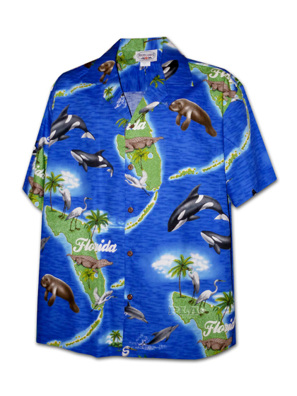 퍼시픽레전드_ Hawaiian Shirts 410-3692 [Blue]