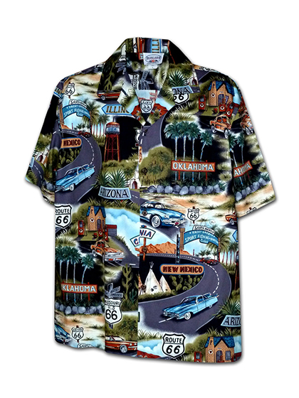 퍼시픽레전드_ Hawaiian Shirts 410-3719 [Black]
