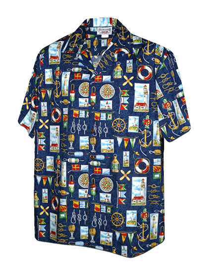 퍼시픽레전드_ Hawaiian Shirts 410-3810 [Navy]