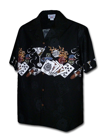 퍼시픽레전드_ Hawaiian Shirts 40-3700 [Black]