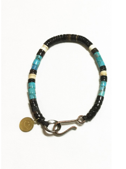 노스웍스_ Nickel 10￠ Hook Heishi Bracelet [D-315][Dark Brown]