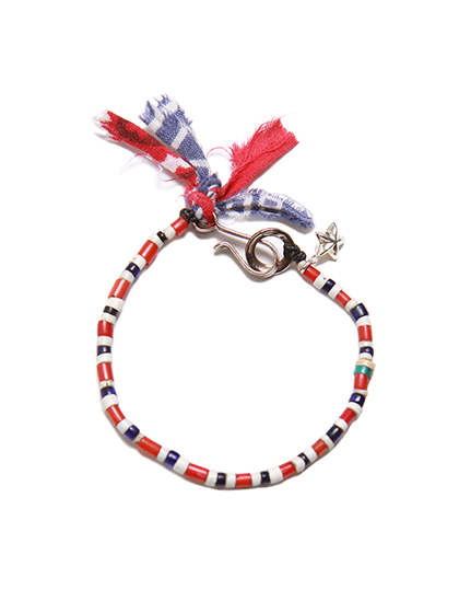 노스웍스_ Old Tricolor Beads Bracelet [D-621]