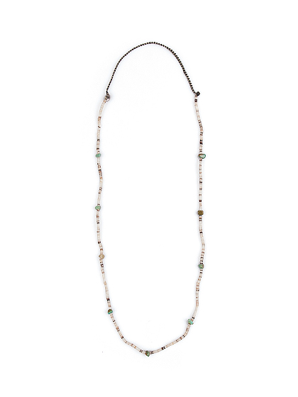 노스웍스_ Shell &amp; Turquoise Necklace [D-607][White/Green]