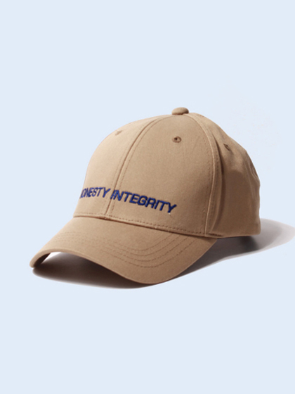 티엔피_ HONESTY INTEGRITY BALL CAP [BEIGE]