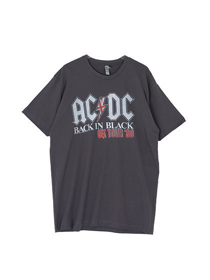 블리치아트_ ACDC In Black Uk Tour T-Shirt [CHARCOAL]
