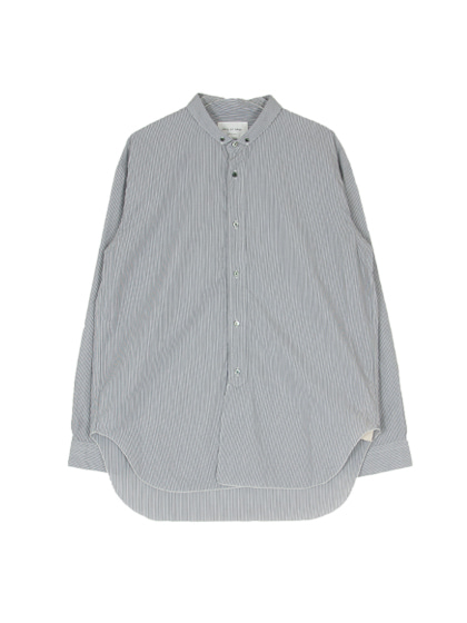 스틸바이핸드_ Narrow Collar Long Shirt [Grey Stripe]