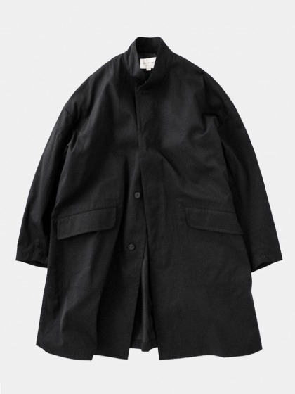 스틸바이핸드_ Oversize nylon maccoat [BLACK]