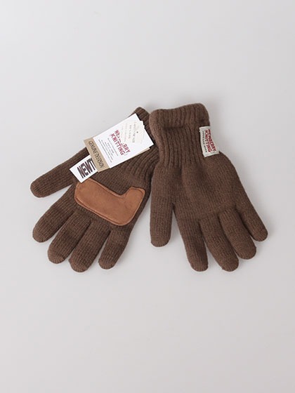 뉴베리니팅_ Deerskin Patch Ragg Wool w/Newtech lining Glove [Brown]