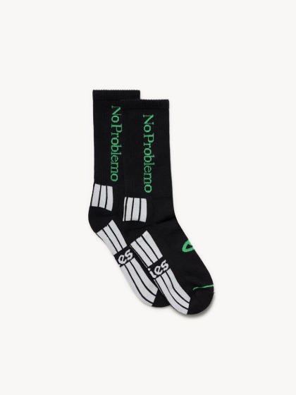 에리즈_ No Problemo Socks [Black/Green]