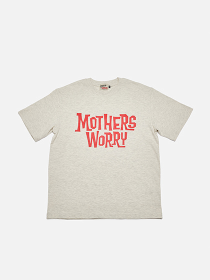 웽커스_ Mothers Worry T [oatmeal/red]