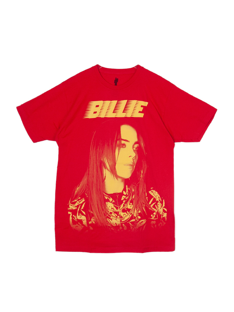 블리치아트_ BILLIE EILISH RACER LOGO PHOTO T-Shirt [RED]
