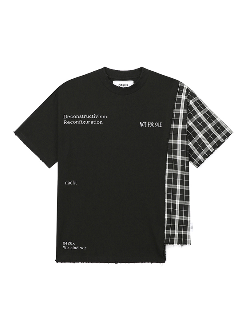 [0426X] 0426X - NOT FOR SALE CHECK T-SHIRTS [BLACK]