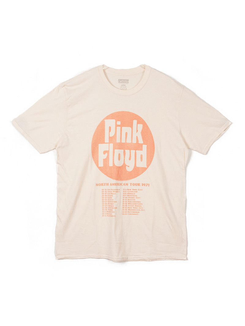 블리치아트_ Pink Floyd Front Dates T-Shirt [ECRU]