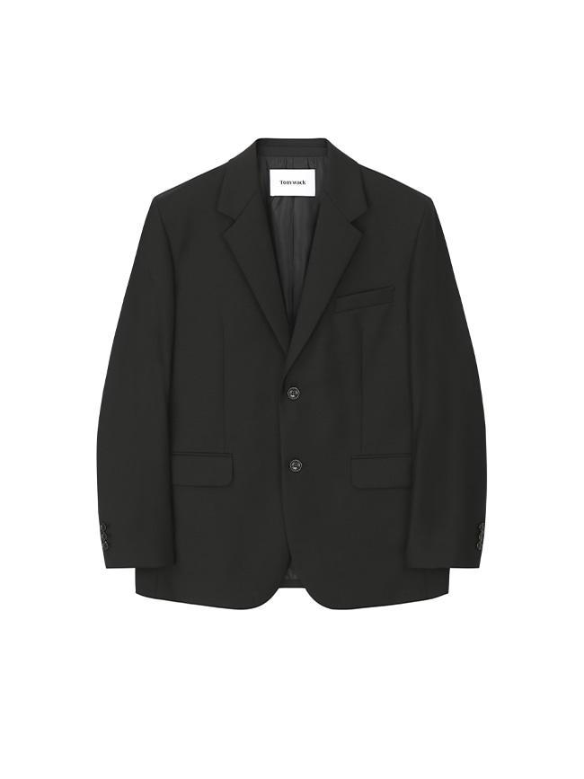 토니웩_ Signature 2-button Blazer (Wool 100%) [Black]