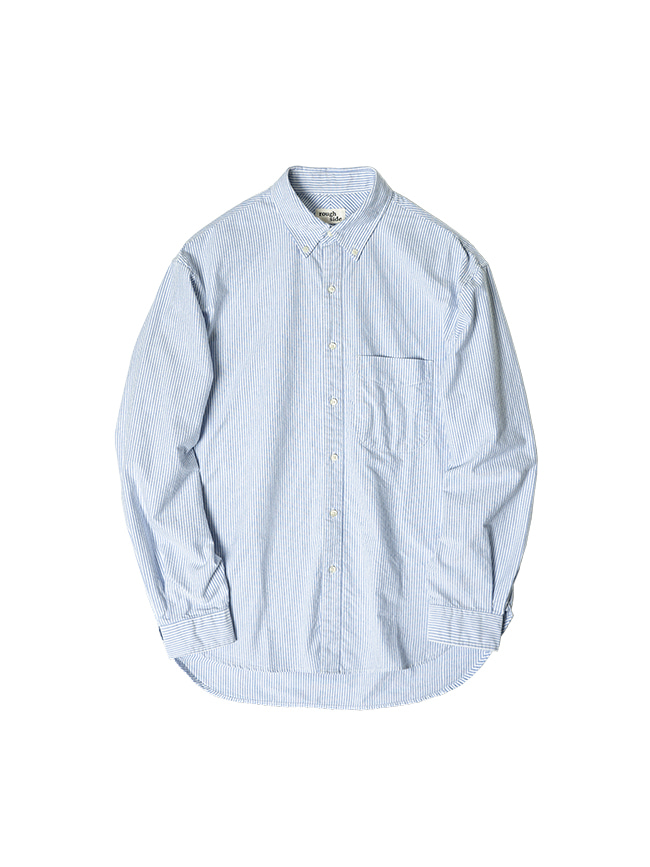 러프사이드_ Shirring Shirt [Blue Stripe]