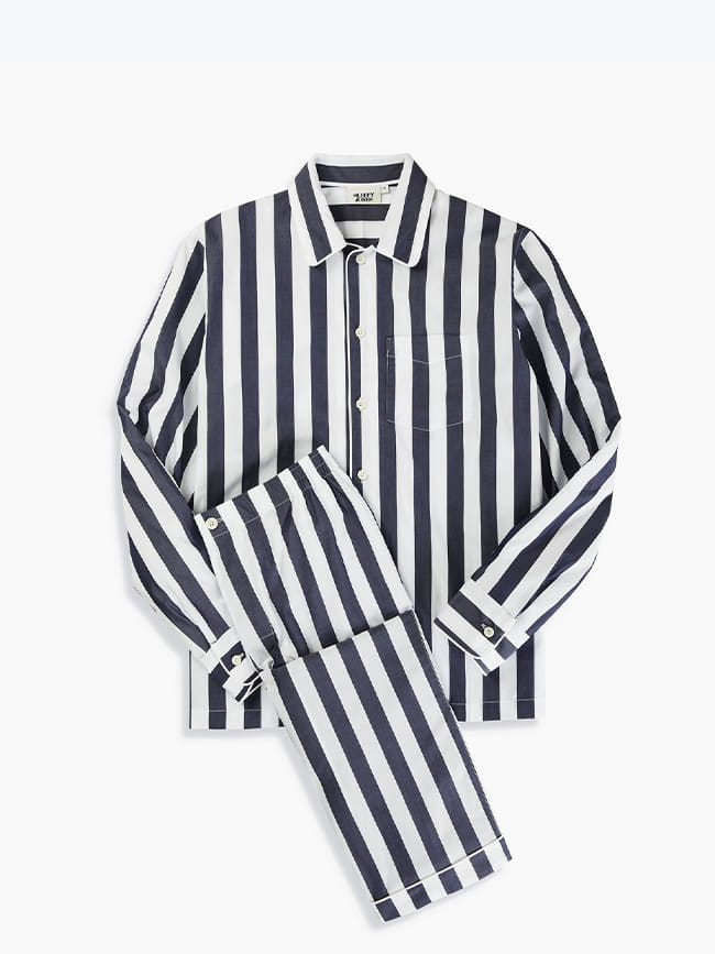 슬리피존스_ Henry Pajama Set [Navy &amp; White Tent Stripe]