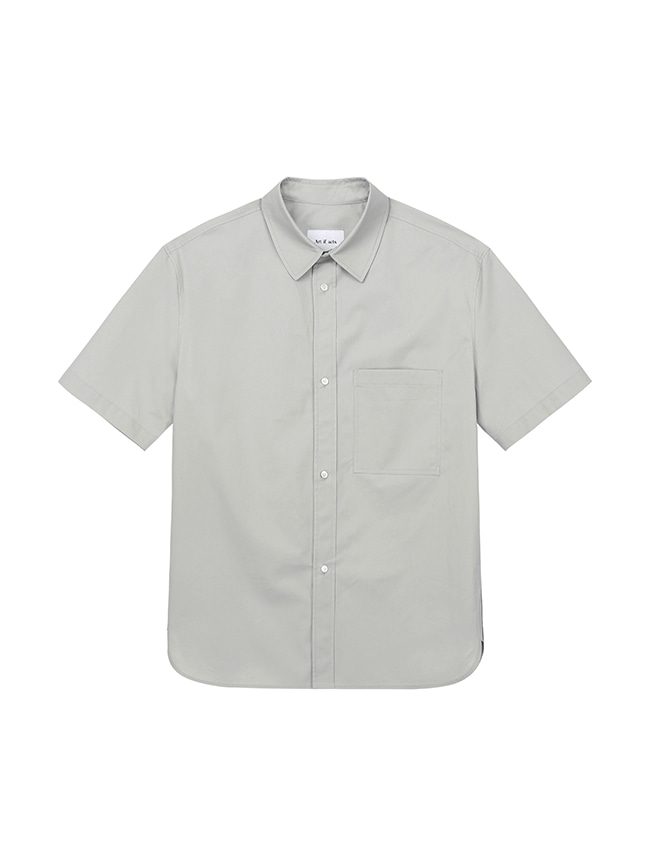 아트 이프 액츠_ Solid Pocket Half Shirt [Light Grey]