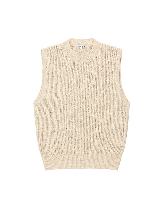 아트 이프 액츠_ Plain Knit Vest [Cream]