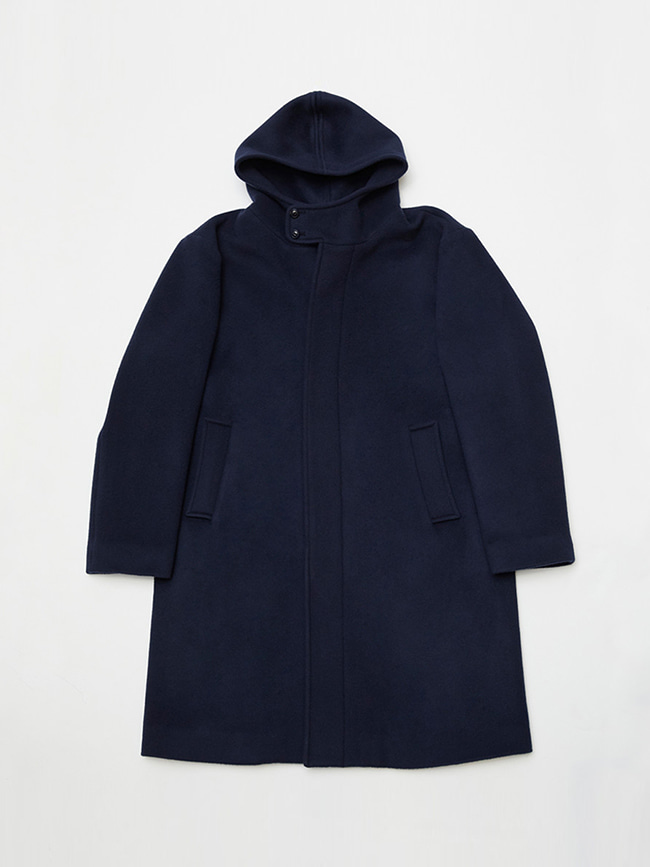 홈리_ Wool Hooded Coat [Navy]