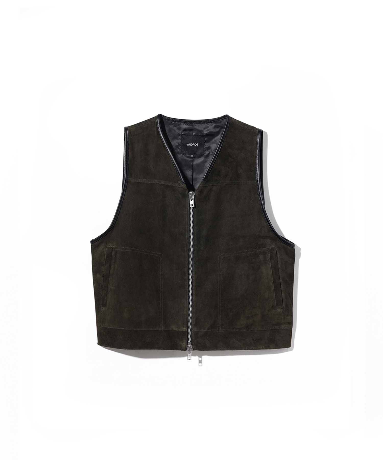 앤드로스_Short Zip Vest [Khaki]