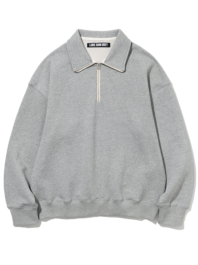 로드존그레이_half zip up sweatshirts [melange grey]