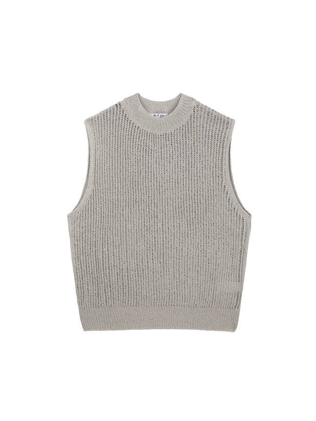아트 이프 액츠_ Plain Knit Vest [Light Grey]