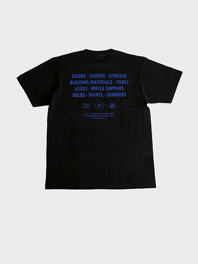 베이거 하드웨어_ BH AXE&amp;TYPO 1/2 T-shirt [Black]