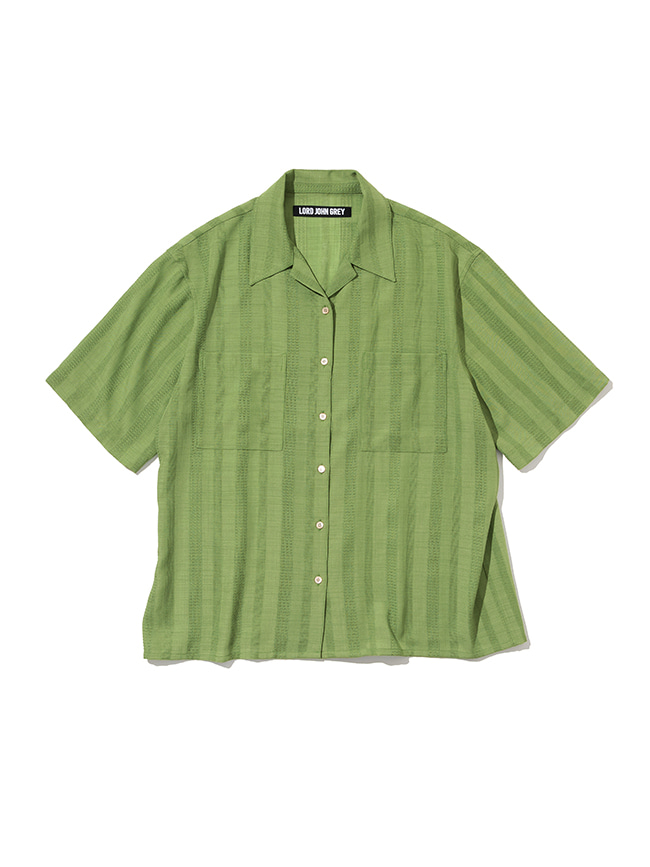 로드존그레이_open collar pocket s/s shirts [green]