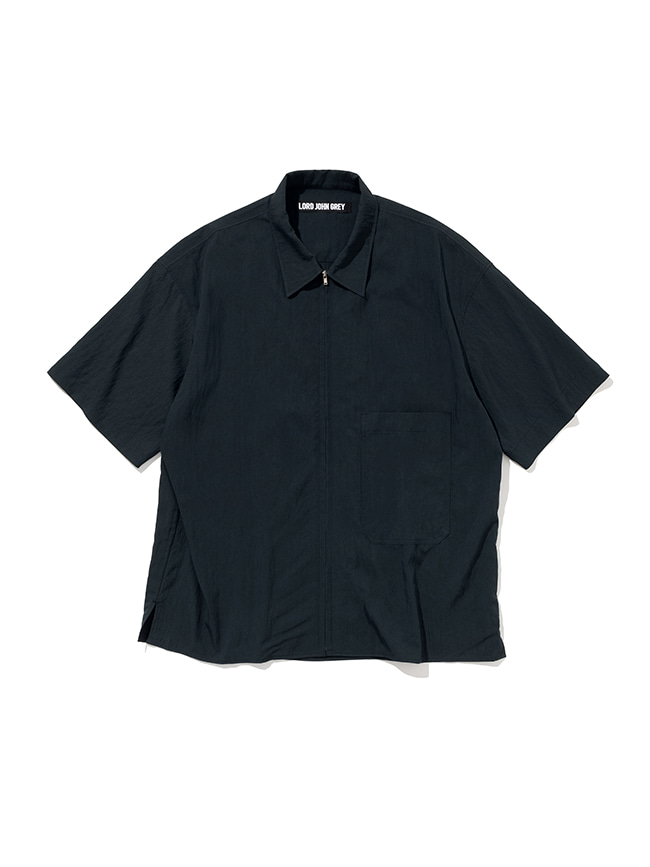로드존그레이_zip up pocket s/s shirts [greyish navy]