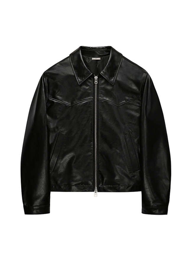 토니웩_ Calf Leather Western Jacket (100% Calfskin From Italy) [black]