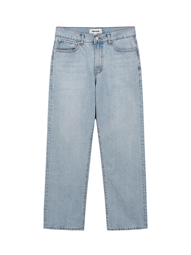 토니웩_ Straight Cut Denim Jeans [Light Indigo Blue]