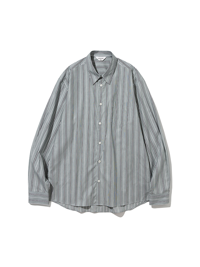 로드존그레이_ 22fw stripe shirts [white/green]