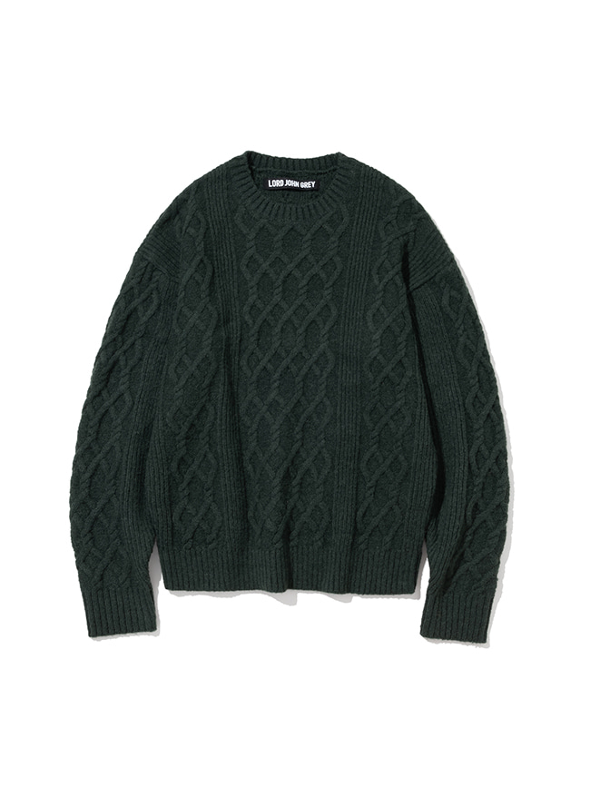 로드존그레이_molesey cable knit [green]