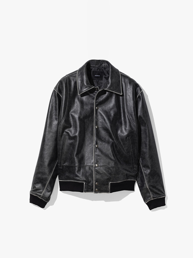 [10.17] 예약발송 앤드로스_Varsity Jacket (Black)