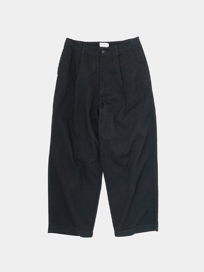 스틸바이핸드_ Garment Dyed Wide Pants [Black Navy]