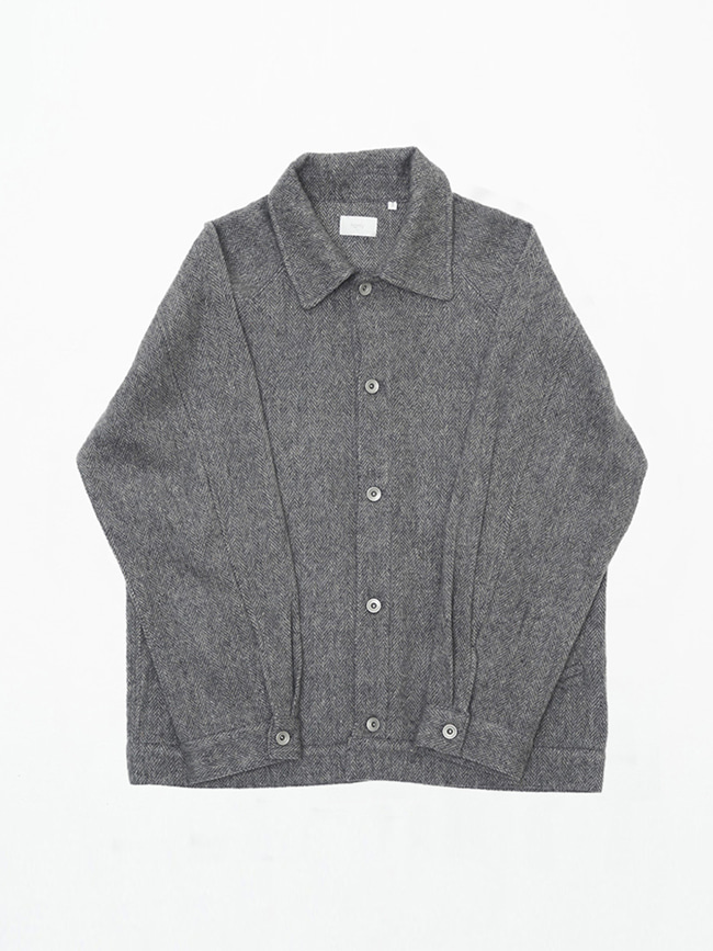 홈리_ Wool Herringbone Jacket (Grey)
