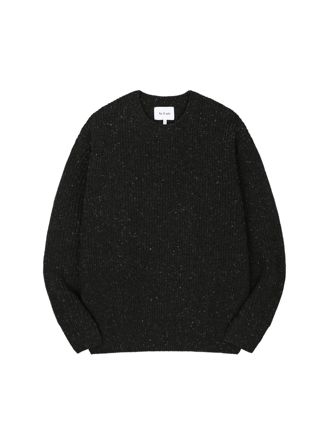 아트 이프 액츠_ Fisherman Knit Sweater [Black]