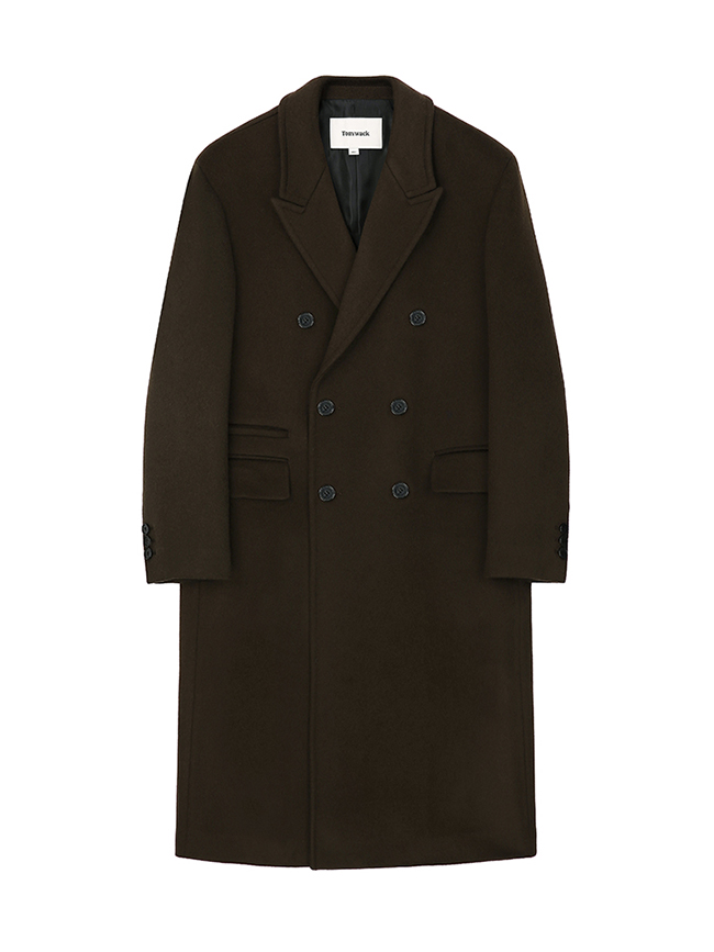 토니웩_ Cashmere Double-breasted Chesterfield Coat [Dark Brown]