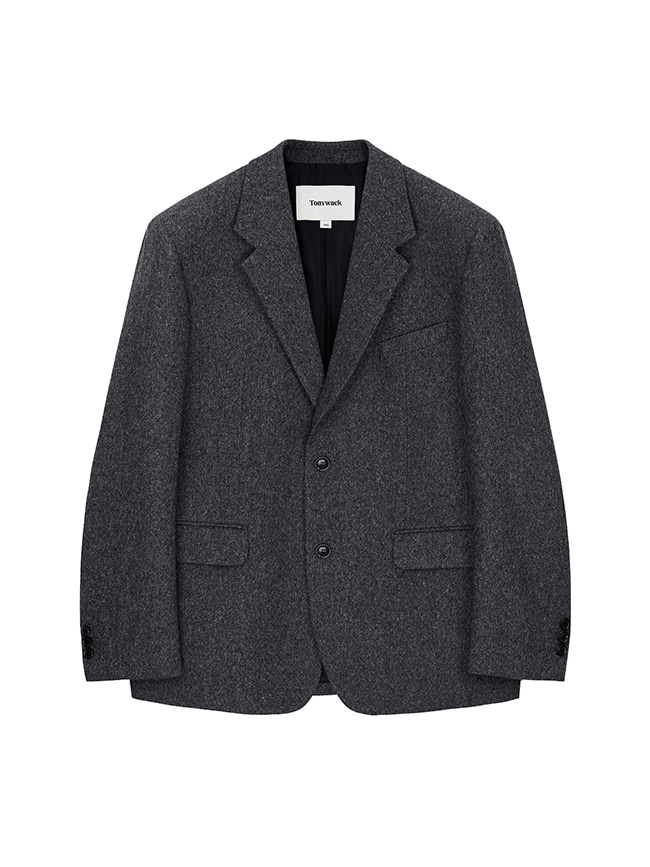 토니웩_ Signature 2-button Blazer [Donegal Tweed Grey]