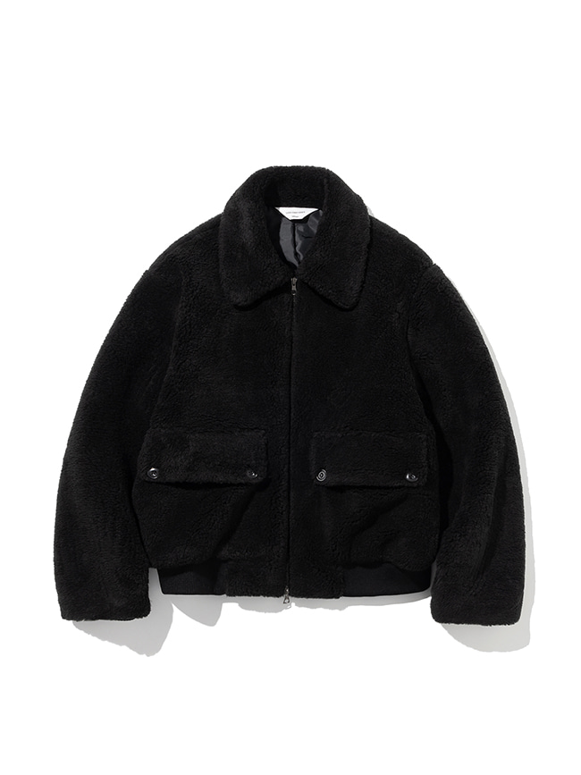 로드존그레이_shearing aviator jacket [black]