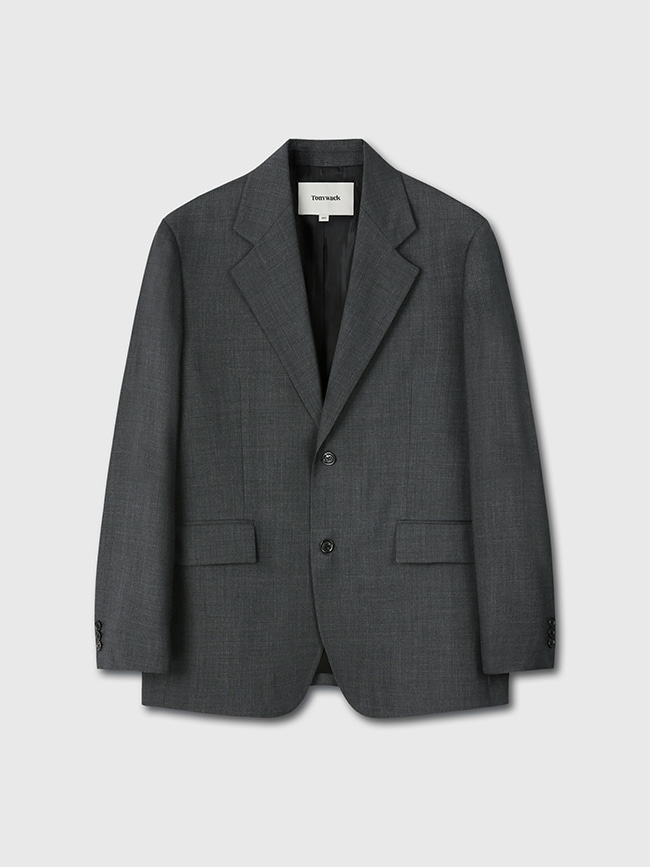 토니웩_ Relaxed Fit Tailored Blazer [Grey]