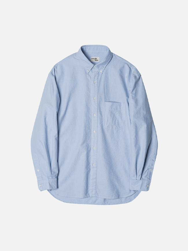 러프사이드_ Shirring Shirt Oxford [Sky Blue]