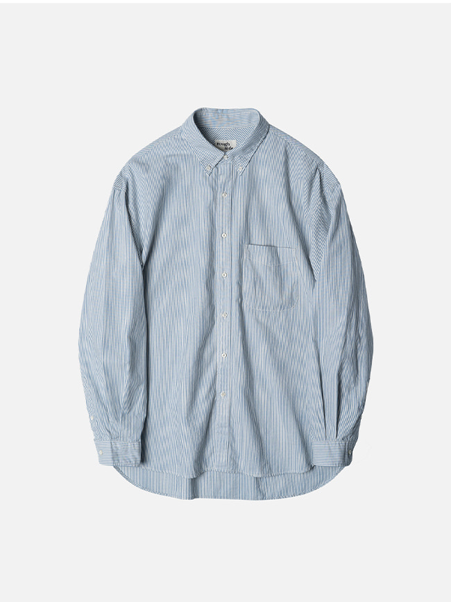 러프사이드_ Shirring Shirt Oxford [Blue ST]