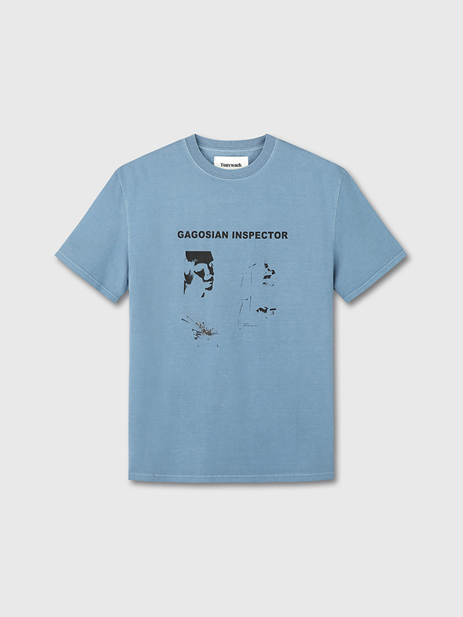토니웩_ Gagosian Inspector Garment Dyeing T-shirt [Dusty Blue]