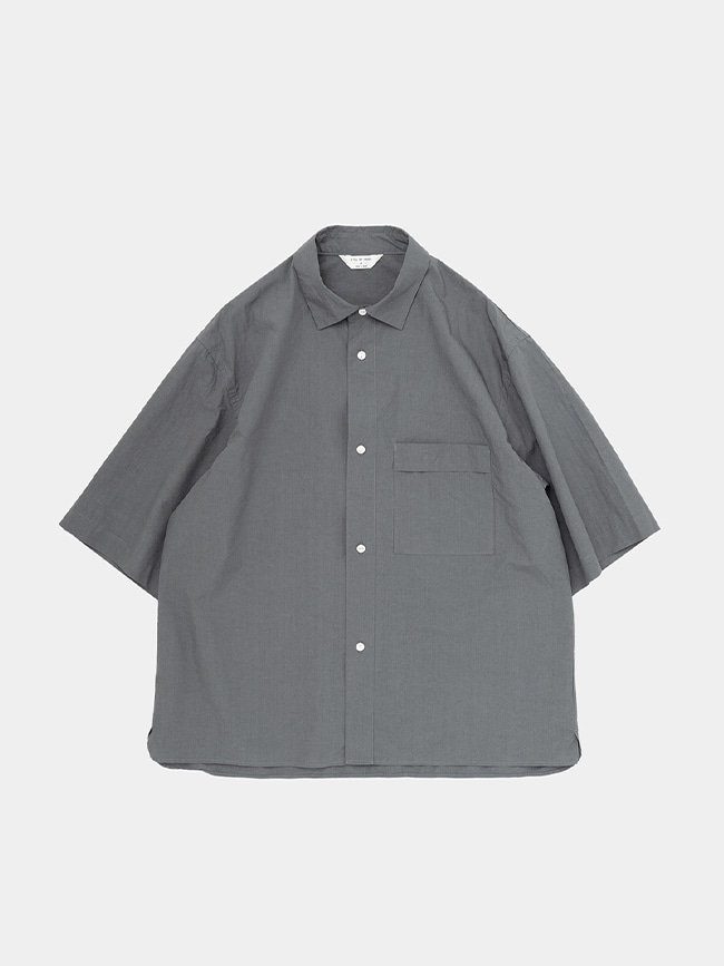 스틸바이핸드_ C/Li half sleeve shirt [Slate Grey]